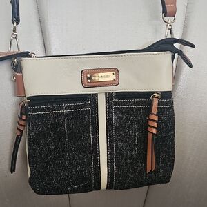 Coco + Carmen Cream and Black Crossbody Bag